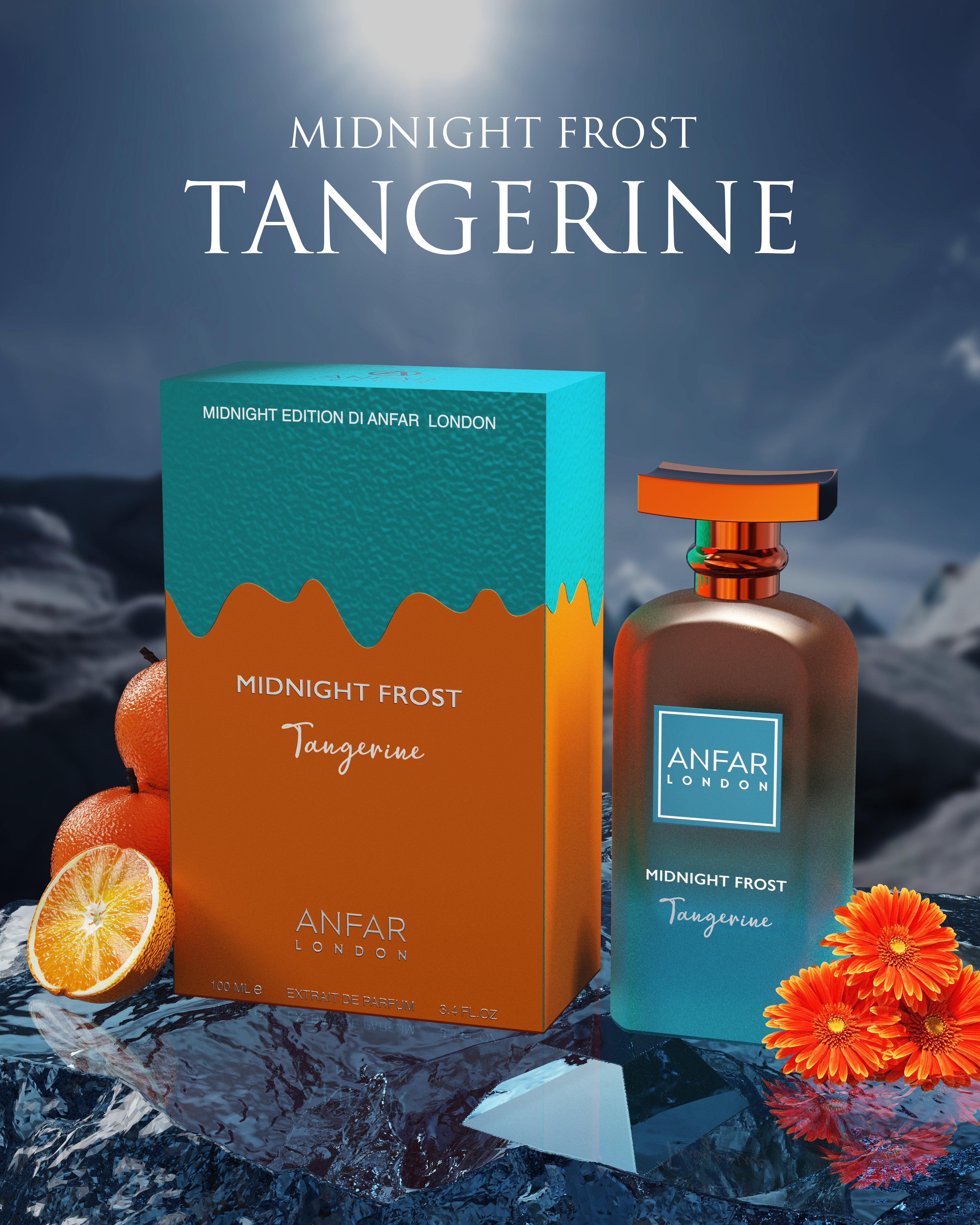 Anfar London Midnight Frost Tangerine